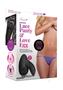 Secrets Open Back Lace Panty And Love Egg Rechargeable Panty Vibe With Remote Control - Purple